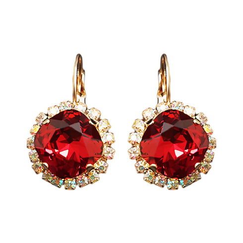 Auskari "Apžilbinošs Mirdzums III (Scarlet)" ar Swarovski™ kristāliem